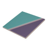 Abstracte Art Turquoise Paars Tegeltje (Zijkant)