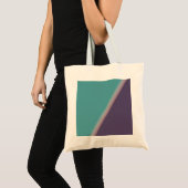 Abstracte Art Turquoise Paars Tote Bag (Voorkant (product))