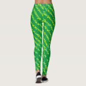 Abstracte Art Turquoise Pastel Colors Leggings (Achterkant)
