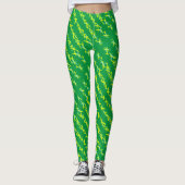 Abstracte Art Turquoise Pastel Colors Leggings (Voorkant)