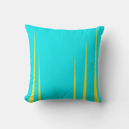 Abstracte art Turquoise Yellow Twirl Minimalism Kussen