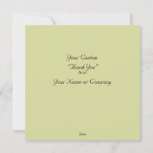 Abstracte art van Elegant Blue en Beige Waterverf Bedankkaart (Achterkant)