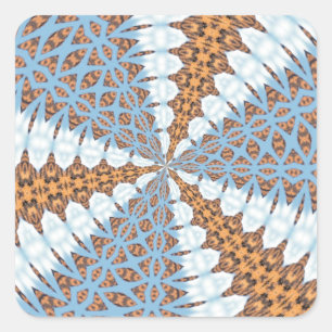 ABSTRACTE ART VIERKANTE STICKER