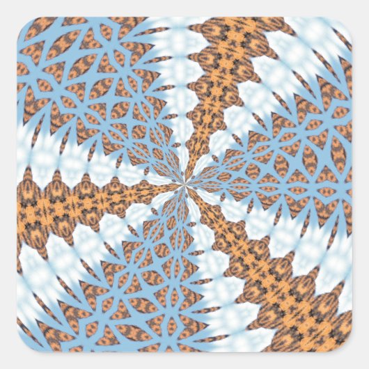 ABSTRACTE ART VIERKANTE STICKER (Voorkant)