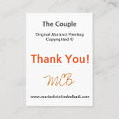 Abstracte Art Visitekaartjes - Kleine dank (Achterkant)