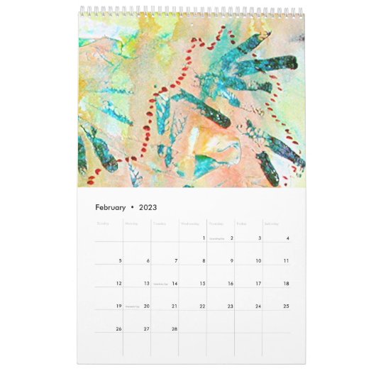 Abstracte Art Wall Agenda van Janz Kalender (Feb 2023)