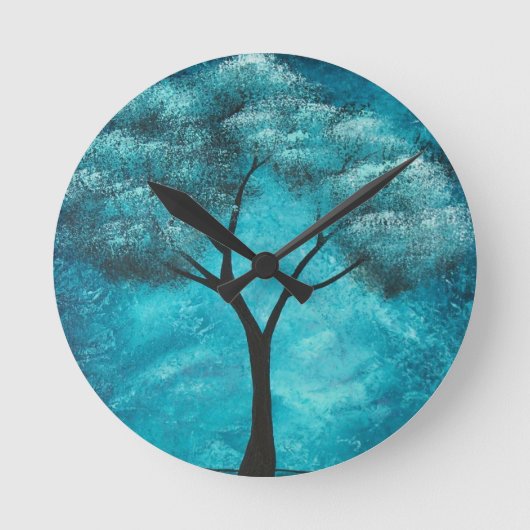 Abstracte Art Wall-klok Ronde Klok (Voorkant)
