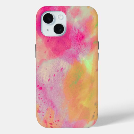 Abstracte Art Waterverf in Roze Geel Paarse Case-Mate iPhone Case (Achterkant)