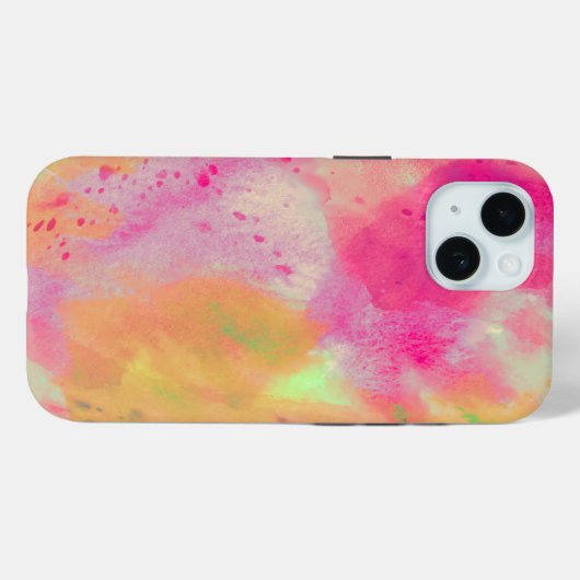 Abstracte Art Waterverf in Roze Geel Paarse Case-Mate iPhone Case (Achterkant (horizontaal))
