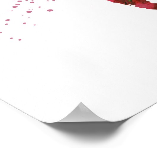 Abstracte Art Wereldkaart Poster (Hoek)