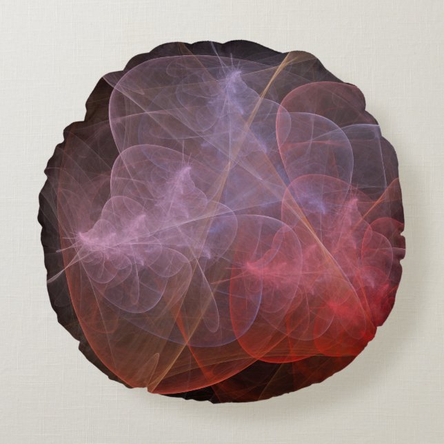 Abstracte Art Wonderful Galaxy Rond Kussen (Voorkant)