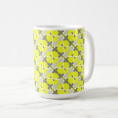 Abstracte Art Yellow Gellow White Pattern Mok Cup (Voorkant rechts)