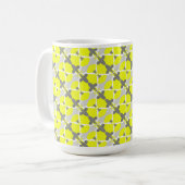 Abstracte Art Yellow Gellow White Pattern Mok Cup (Voorkant links)