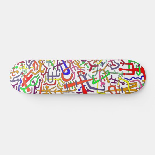 ABSTRACTE ARTBOARD (witte achtergrond) Persoonlijk Skateboard (Horizontaal)