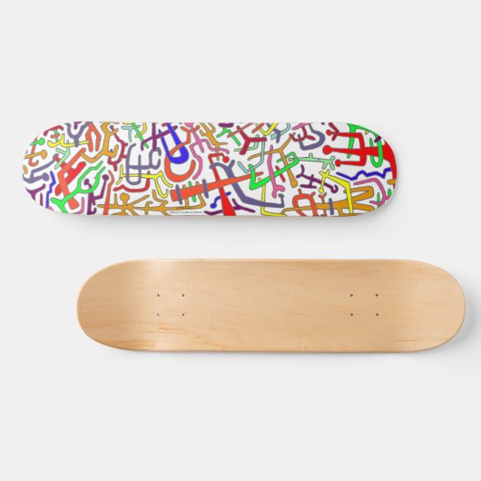 ABSTRACTE ARTBOARD (witte achtergrond) Persoonlijk Skateboard (Horizontaal)