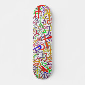 ABSTRACTE ARTBOARD (witte achtergrond) Persoonlijk Skateboard (Voorkant)