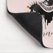 Abstracte artiest Afro Woman | Zwart-wit Muismat (Hoek)