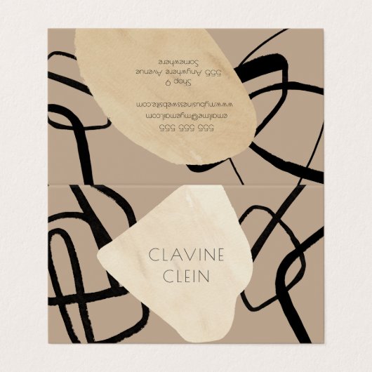 Abstracte artiest Atelier Artisan Creative Bi Fold Visitekaartje (Buitenkant ongevouwen)