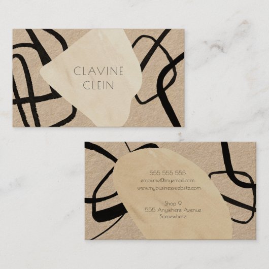 Abstracte artiest Atelier Artisan Creative Visitekaartje (Voorkant / Achterkant)