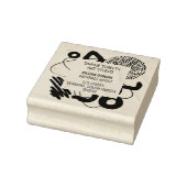 Abstracte artiest met rubberstempel (Stempel)