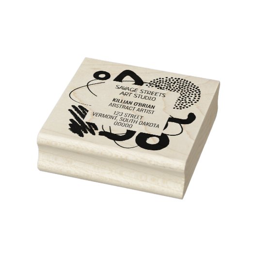 Abstracte artiest met rubberstempel (Stempel)