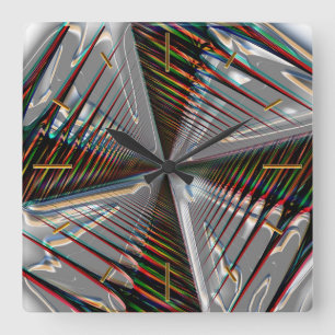 Abstracte Artikel 144 Numerieke Opties Muurklokken Vierkante Klok