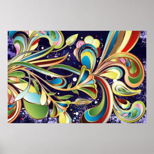 Abstracte artikel 64 Afdrukopties Poster (Voorkant)