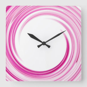 Abstracte artikel lavender Swirl Vierkante Klok