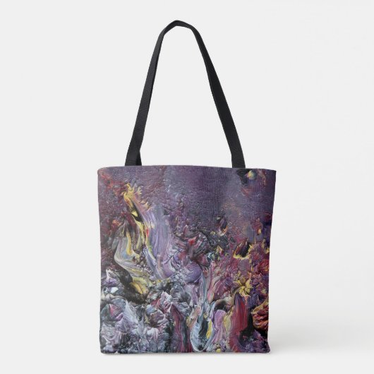 Abstracte artisjokken van eierplant tote bag (Achterkant)