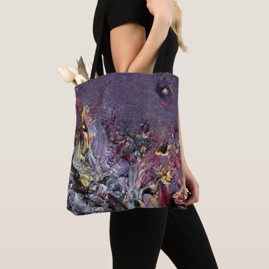 Abstracte artisjokken van eierplant tote bag (Dichtbij)
