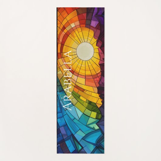 Abstracte Artistic Sunshine Yoga Mat (Voorkant)