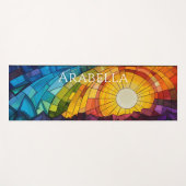 Abstracte Artistic Sunshine Yoga Mat (Voorkant (horizontaal))