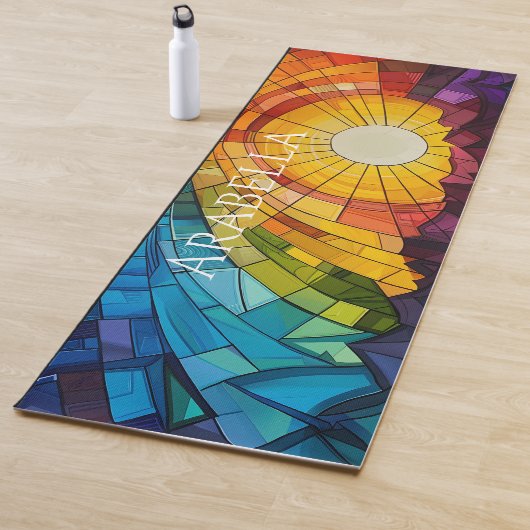 Abstracte Artistic Sunshine Yoga Mat (In situ)