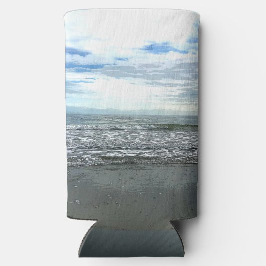 Abstracte, artistieke, auditieve wift seltzer blikjeskoeler (Achterkant)