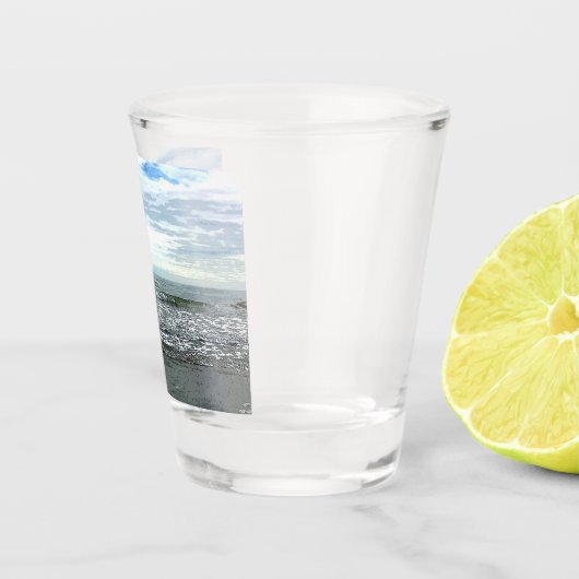 Abstracte, artistieke, auditieve wift shot glas (Rechts)