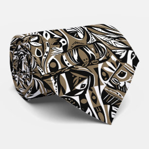 Abstracte Artistieke Boho Griljige Geometrische Pa Stropdas