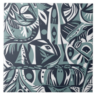 Abstracte Artistieke Boho Whimsische Geometrische Tegeltje