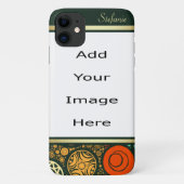 Abstracte artistieke cirkels grens Case-Mate iPhone case (Achterkant)