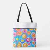 Abstracte artistieke cirkels Heldere kleuren - Aan Tote Bag (Achterkant)