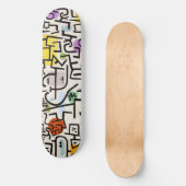 Abstracte artistieke fusie: het kubistische wonder persoonlijk skateboard (Voorkant)