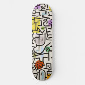Abstracte artistieke fusie: het kubistische wonder persoonlijk skateboard (Voorkant)