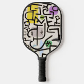Abstracte artistieke fusie: het kubistische wonder pickleball paddle (Voorkant)