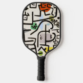 Abstracte artistieke fusie: het kubistische wonder pickleball paddle (Achterkant)