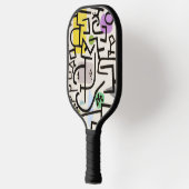 Abstracte artistieke fusie: het kubistische wonder pickleball paddle (Links)