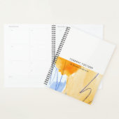 Abstracte Artistieke Geel Blauw Waterverf Kunst Planner (Display)