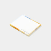 Abstracte Artistieke Geel Blauw Waterverf Kunst Post-it® Notes (Schuin)