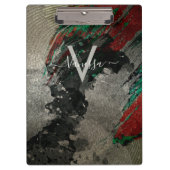 Abstracte artistieke Glam Faux Gold Glittery Monog Klembord (Voorkant)