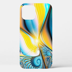 Abstracte artistieke gouden en blauwe moderne lich Case-Mate iPhone case