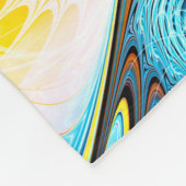 Abstracte artistieke gouden en blauwe moderne lich fleece deken (Hoek)