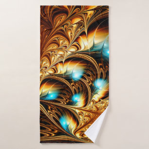 Abstracte artistieke gouden lichtachtergrond. Fine Badhanddoek